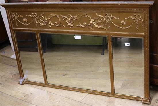 A gilt overmantel W.130cm